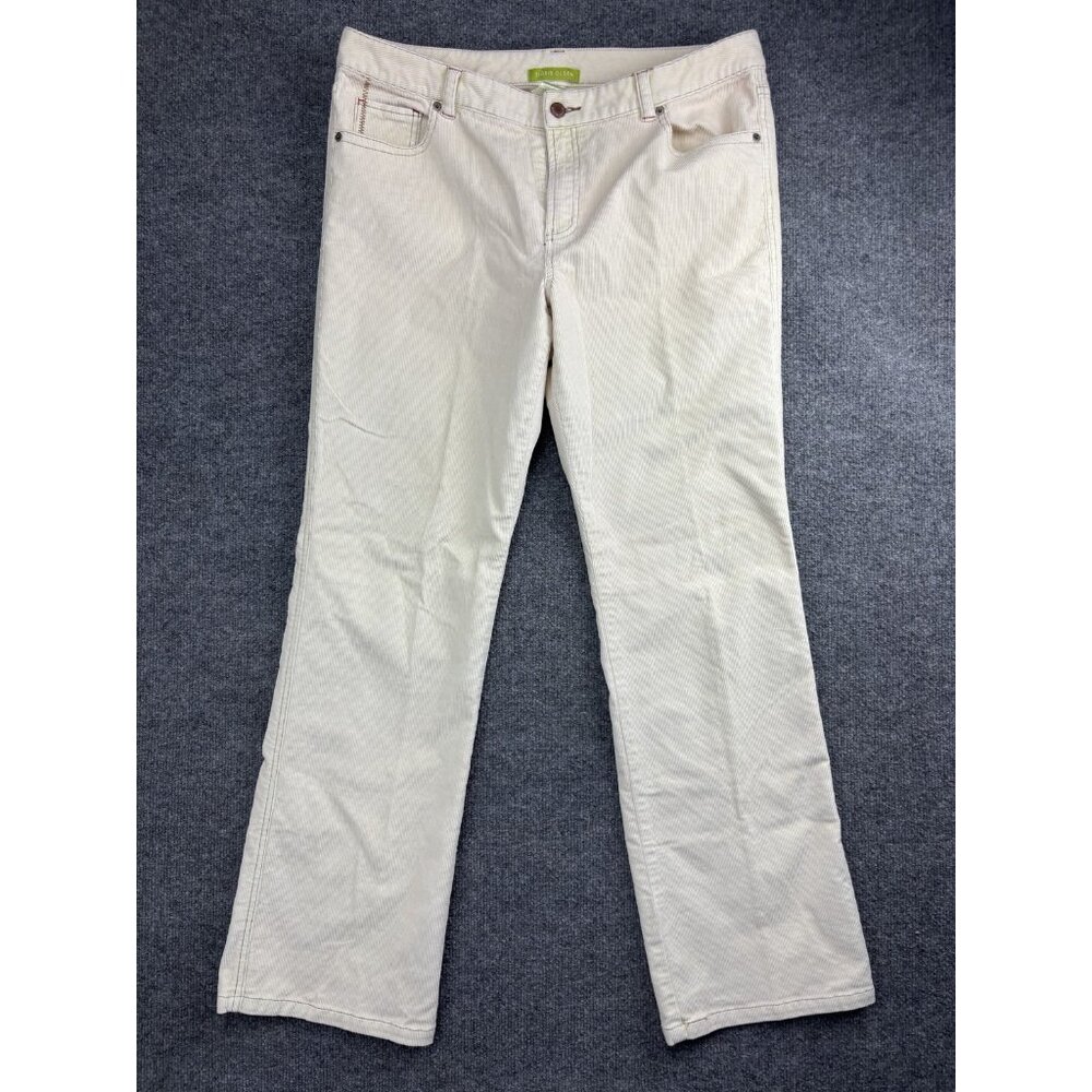 Sigrid Olsen Pants Womens 14 Beige Corduroy‎ Straight Leg Stretch Casual Classic